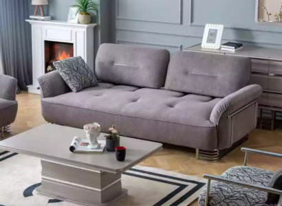 Sofa 3 Seater Textile Living room Design Modern new Luxury White gray
