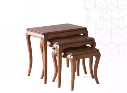 Side table 3x brown Living room Furniture Material stainless steel Design new