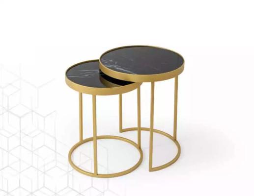 Side table gold Living room Furniture Material stainless steel Design new