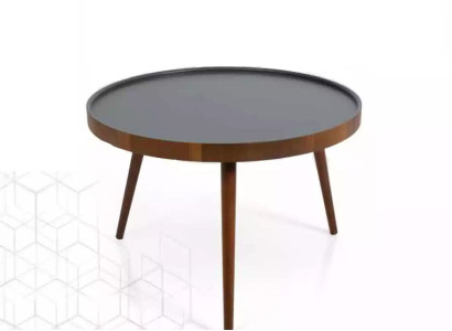 Round Kitchen Dining table Coffee table Color Brown new Style Modern Wood