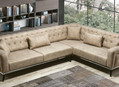 Sofa Couch Beige Living room Set Design Modern Sofa Corner sofa new