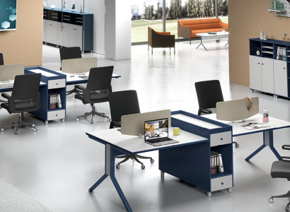 Table Office Furniture Furnishings Tables Call Center 4 Workstations Desk
