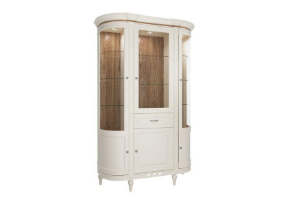 Classic Cabinets Display case Wood Noble Luxury Glass Wardrobe Wood Shelf