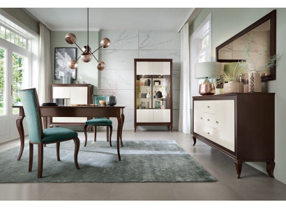 Suite Complete Set Dining table + 4 Chairs Dining room Group Wood Table