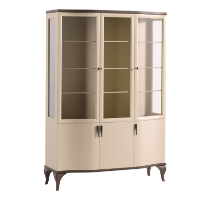 Cabinets Display case Showcases Wood Elegant Luxury Glass Wardrobe Wood Shelf