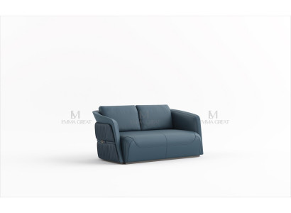 Two-seater Design Sofa 2 Seater Couch Upholstery Suite Sofas Couch Blue Luxury