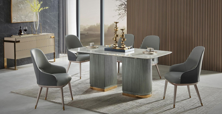 Design Dining table Marble Stone Table Modern Dining Tables Furniture 180x90 Tables new