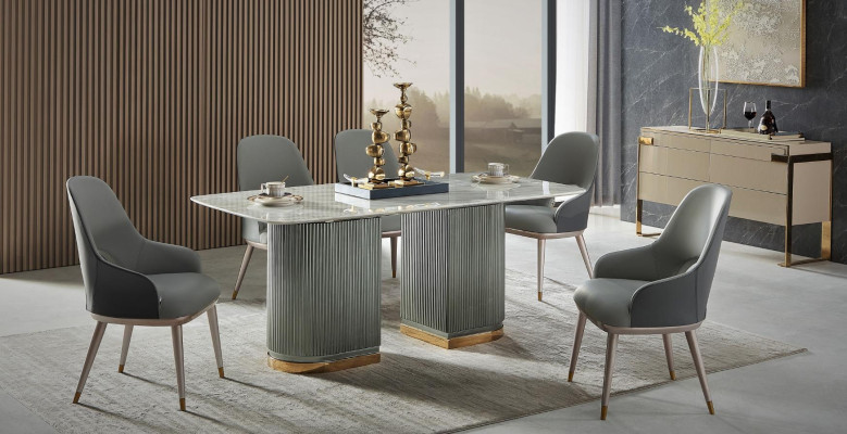 Design Dining table Marble Stone Table Modern Dining Tables Furniture 180x90 Tables new