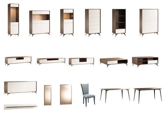 Set Modern Wall unit Chest of drawers TV cabinet Living room style wall units