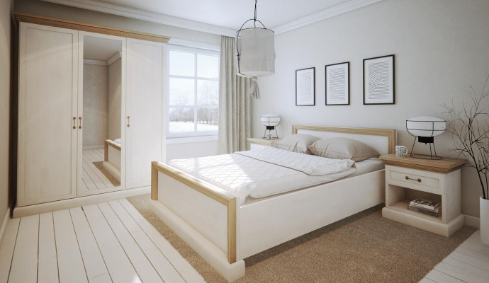 Beige Bed Frame Wood 160x200 Textile Upholstered bed Beds Bed Double bed Furniture