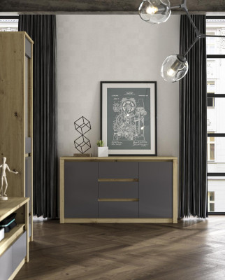 Living Room Shelf Wood Luxury Designer Chest of drawers Sideboard Side Low Board Chest of drawers