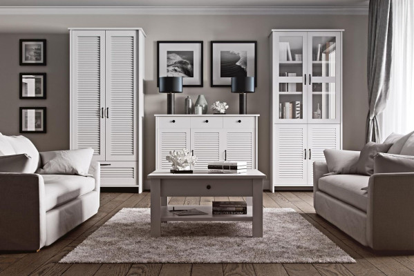 Wardrobe Art Deco Style Cabinets White Country House Furniture Bedroom Wardrobe