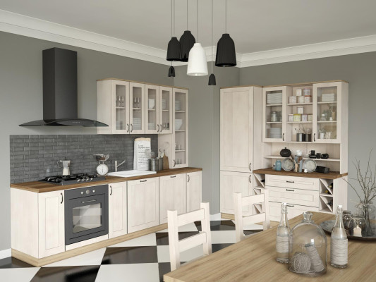 Classic Kitchen Compact kitchen tall cabinet Wardrobe Wall cupboard custom made