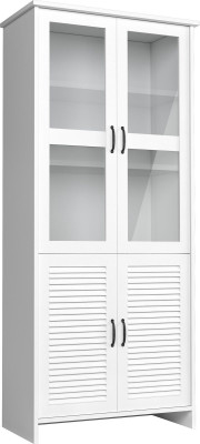 Wood Glass Wardrobe Display Cases Cabinets White Country House Tall Cabinet Display Case Wardrobe
