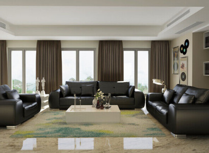 Leather Sofa Couch Living landscape Suite Modern Sofa Sets new