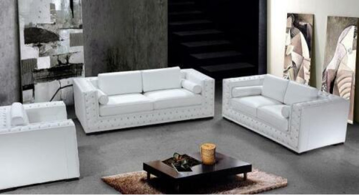 Leather sofa Couch Living landscape 3+2 Seater Suite Design Deco Modern Sofa