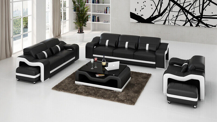 Sofa set 3+1 Seater Design Couch Upholstery Sofas Modern Suite Group