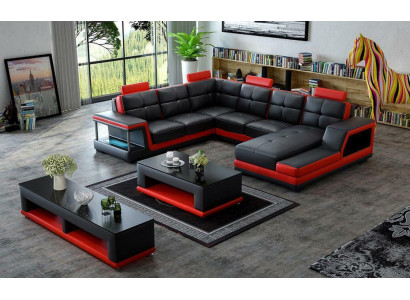 Living landscape U-shape Corner sofa Coffee table Sideboard Design Big Sofa new