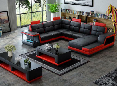 Living landscape U-shape Corner sofa Coffee table Sideboard Design Big Sofa new