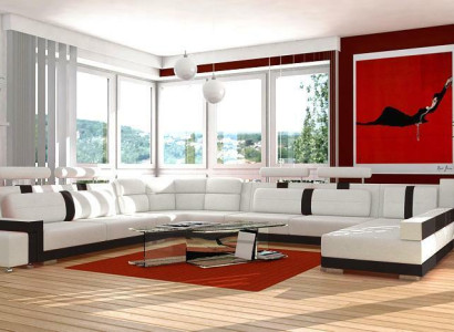 Suite U-shape Sofa Couch Upholstery Suite Living landscape Design