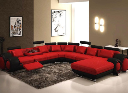 Leather sofa Couch Upholstery Seat Suite Couches Living landscape BIG XXL