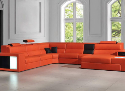 Corner sofa Leather sofa Big xxl U-shape Living landscape Sofa Decorative Couch Suite