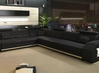 Couch Corner sofa Leather Textile Upholstery Suite Designer Sofa Living landscape