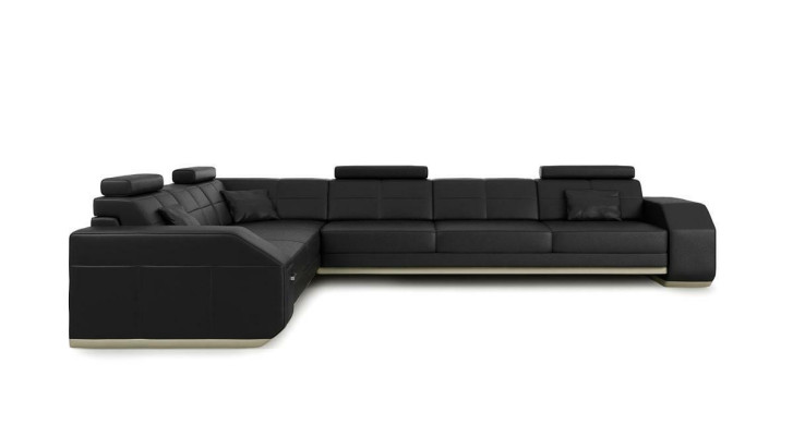 Couch Corner sofa Leather Textile Upholstery Suite Designer Sofa Living landscape