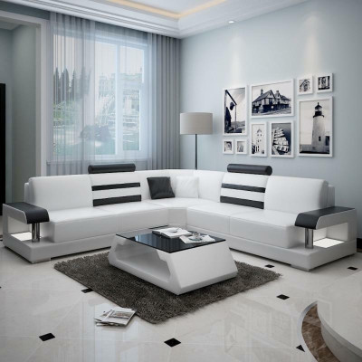 Designer Sofa Couch Corner sofa Upholstery Suite Living landscape Leather Textile