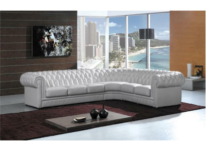 Leather sofa Corner sofa Couch Chesterfield Upholstery Corner suite Sofa Couches