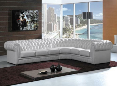 Leather sofa Corner sofa Couch Chesterfield Upholstery Corner suite Sofa Couches