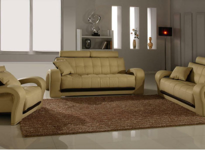Leather sofa Living landscape 3+2 Seater Suite Design Modern Sofa leather suite