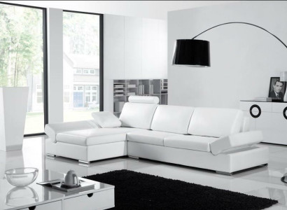 Corner sofa Sofa Deco Couch Upholstery Living landscape Leather Corner Sofas Suite