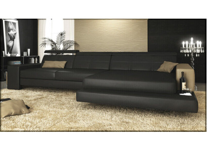 Suite Designer Sofa Couch Corner sofa with Stool Living landscape Upholstery