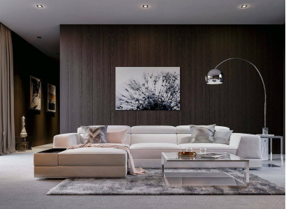 Leather sofa sofa couch corner sofa corner upholstery seat suite decoration living landscape