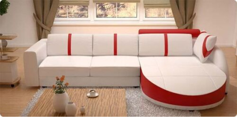 Designer Sofa Couch Upholstery Suite Corner sofa Leather Textile Living area