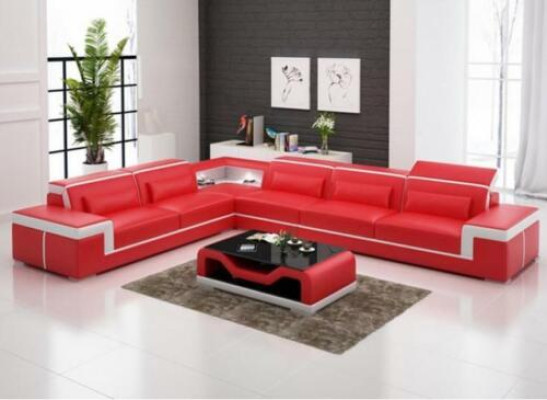 Designer Sofa Couch Corner sofa Leather Textile Suite Living landscape Upholstery