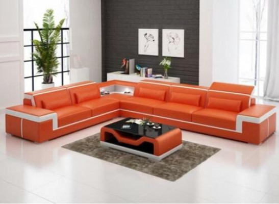 Designer Sofa Couch Corner sofa Leather Textile Suite Living landscape Upholstery
