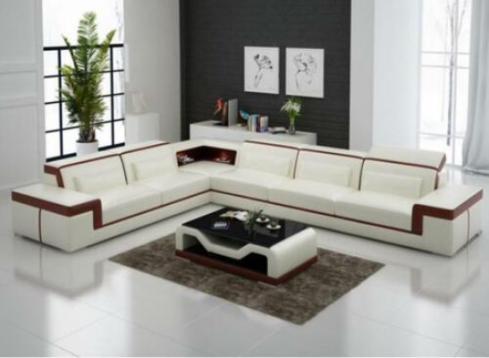 Designer Sofa Couch Corner sofa Leather Textile Suite Living landscape Upholstery