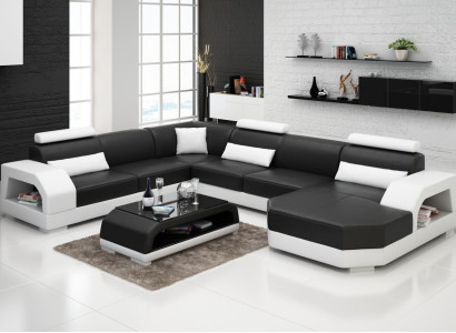 Couch Living landscape Corner suite Corner sofa Upholstery Suite Sofas Couches