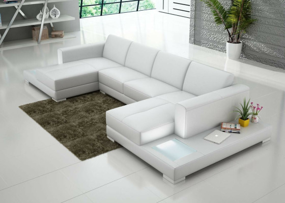 U-shape Sofa Couch Upholstery Suite Living landscape Design Corner sofa Leather
