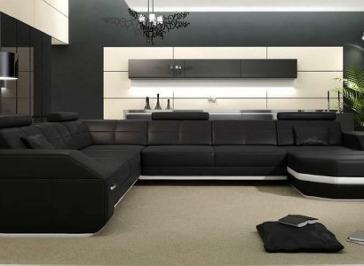 Corner sofa leather sofa Big xxl U-shape Living landscape Sofa Couch Decoration Suite