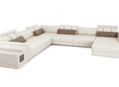Leather sofa U-shape Couch Living landscape Corner sofa Suite Design Modern Sofa new