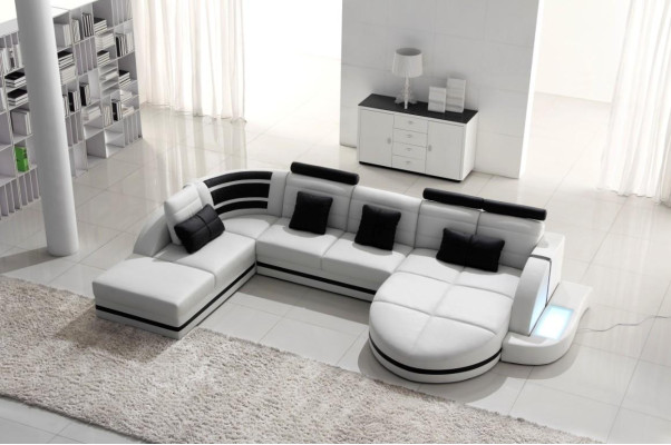 Corner sofa Leather sofa Big XXL U-shape Living landscape Sofa Couch Suite Sofas CornerCorner sofa