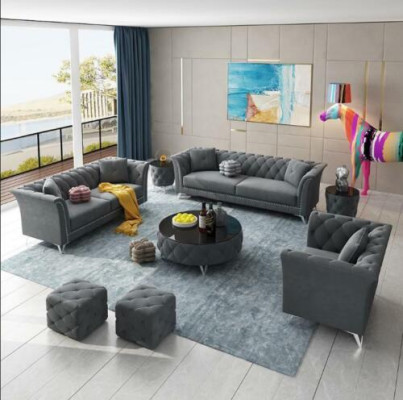 Sofa set 3+2+1 Seater Fabric Couches Upholstery Suite Sofas Couch Designer