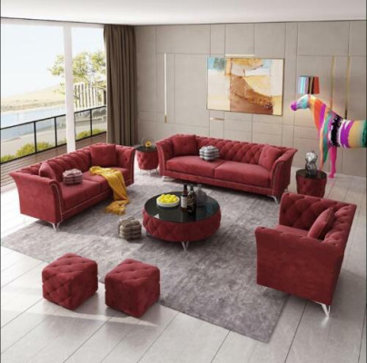 Sofa set 3+2+1 Seater Fabric Couches Upholstery Suite Sofas Couch Designer