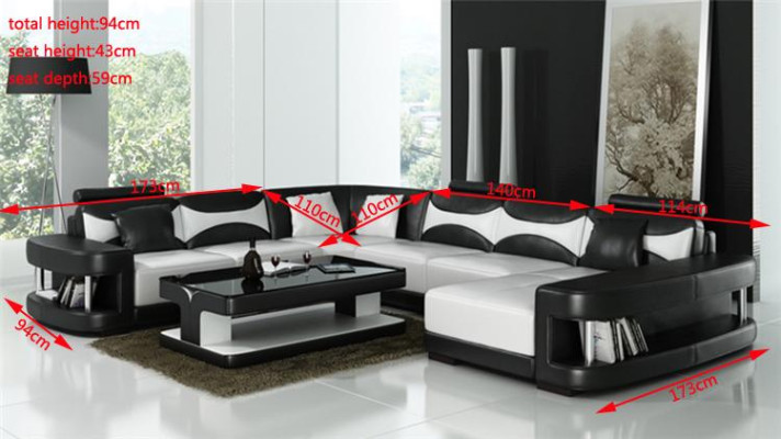 xxl big Living landscape U-shape Corner sofa Sofa Couch Upholstery Suite Leather