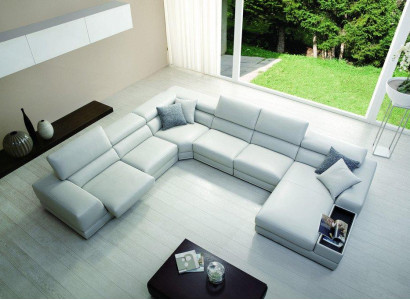Relax Living landscape U-shape Corner sofa Couch Sofa Leather sofa Suite