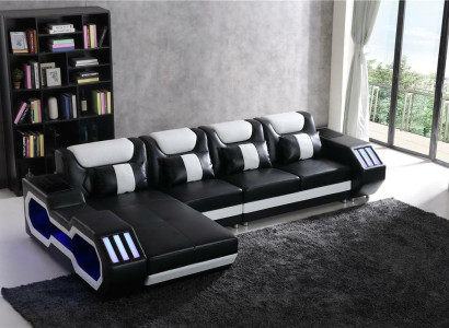 Relax Couches L-shape Shape Sofa Couch Suite Illuminated Living landscape