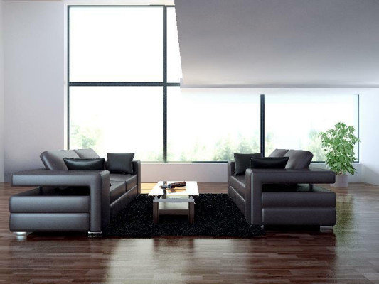 Modern Sofa Leather Sofa Couch Living landscape 3+2+1 Seat Suite Design